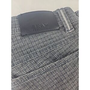 Brax Cooper Pants Gray Blue Plaid 32x32 Cotton Blend Golf Casual Preppy Soft
